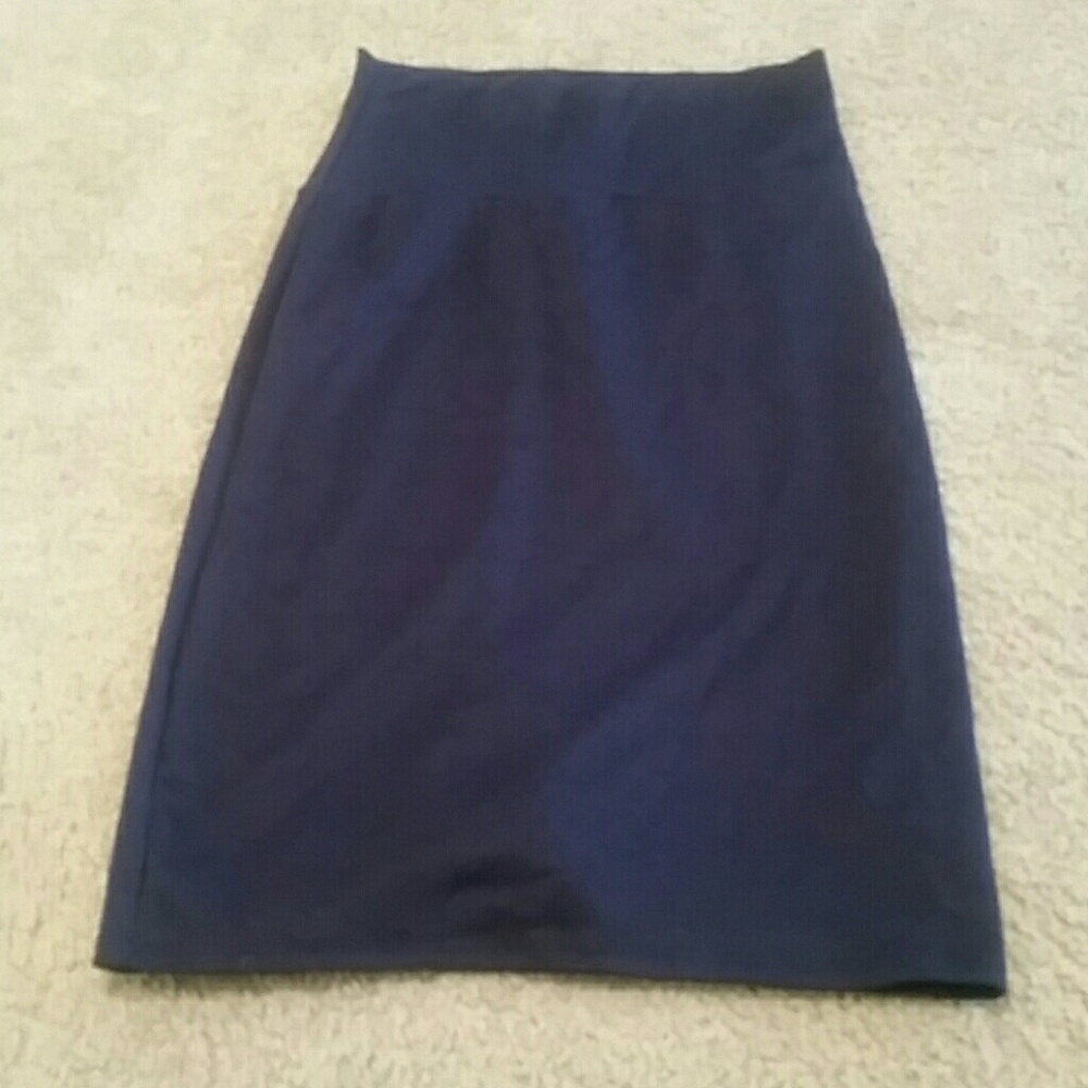 Navy pencil skirt